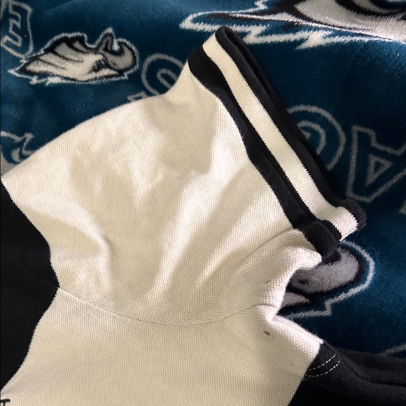 Ralph Lauren Black and White Striped Polo - Picture 6 of 7